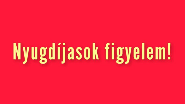Nyugdíjasok figyelem új sárga