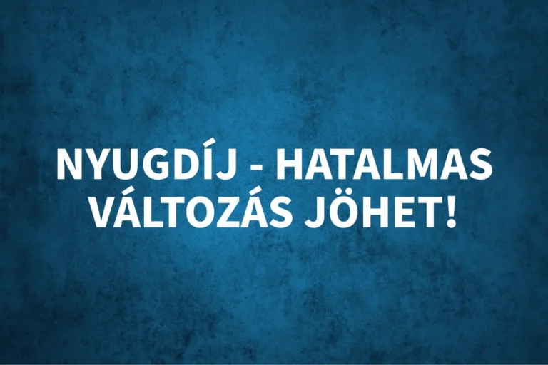Nyugdíj hatalmas változás jön