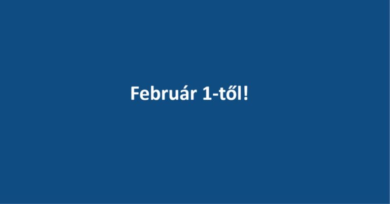 Február 1-től kék