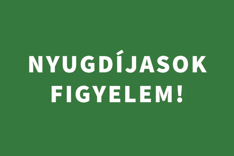 Nyugdíjasok figyelem zöld
